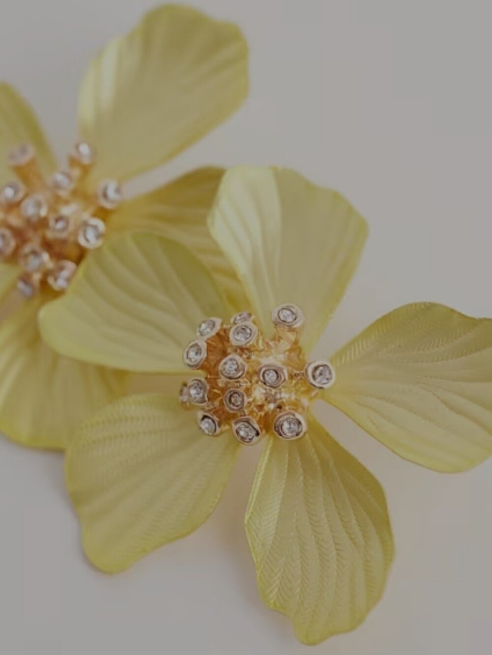 Aldo Gold Floral Crystal Drop Earrings